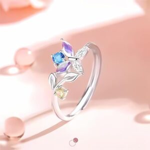 Sterling Silver Butterfly Ring for Women and Girls