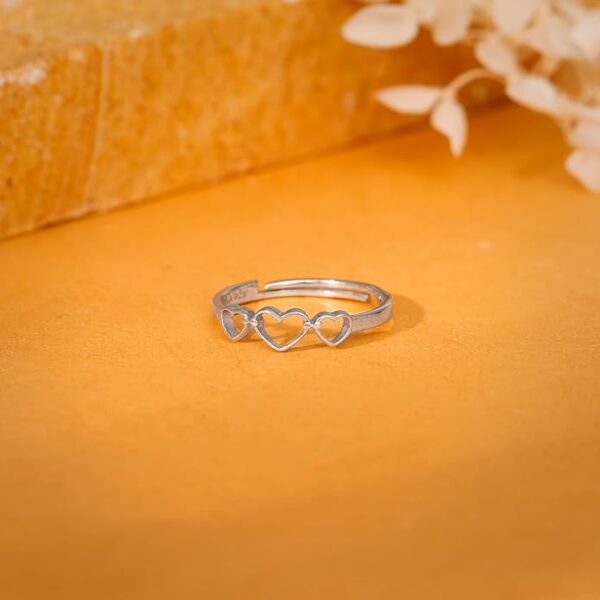 Silver Gleaming Love Ring, Adjustable | Gifts for Women and Girls