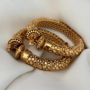 Exquisite Antique Gold Bangles – Set of 2