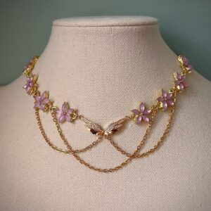 FloraGrace Twin Chain Gold Necklace