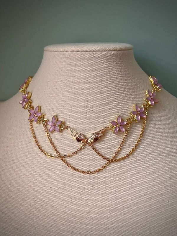 FloraGrace Twin Chain Gold Necklace