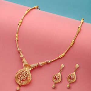 Gold Pendent set with beautiful earings