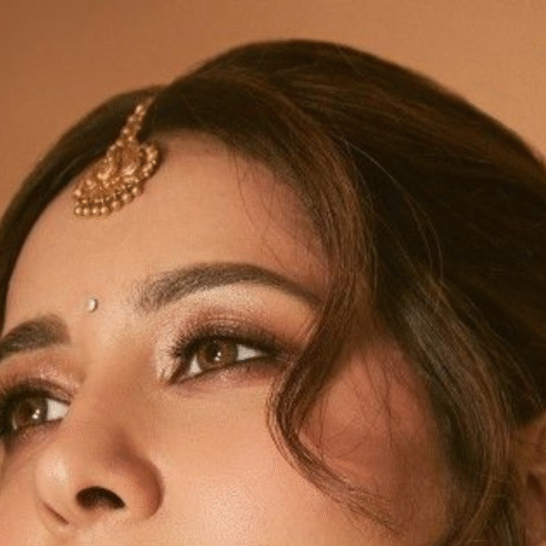 Royal Bridal Polki Choker Set with Jhumka Earrings - Image 3